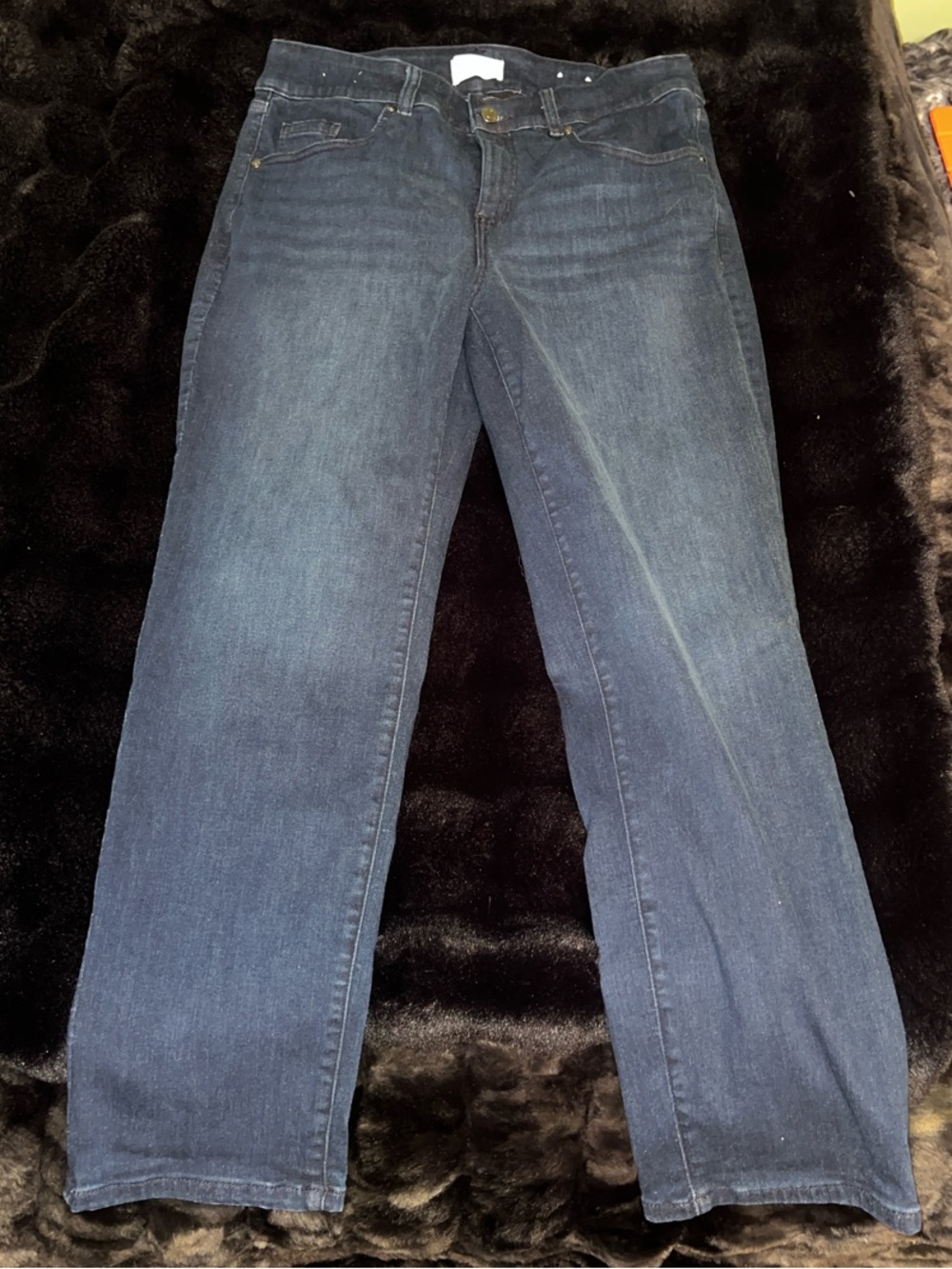 Lane Bryant High Rise Dark Blue Straight Leg